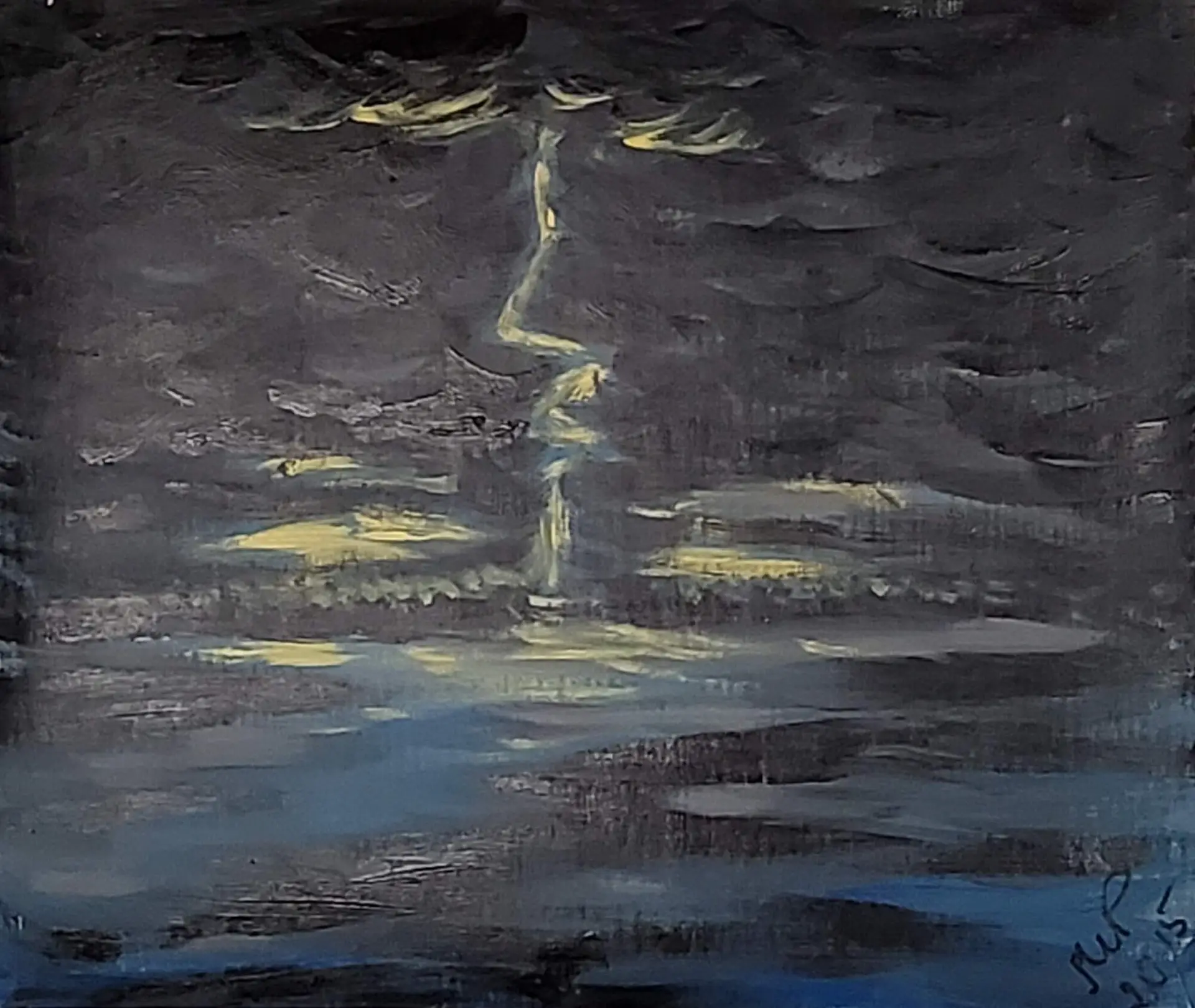 136-Akr&uuml;&uuml;lmaal &Auml;IKESETORM 44 x 53 cm