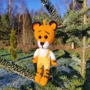 Heegeldatud mänguasi või kotikaunistus tiiger NURRIK