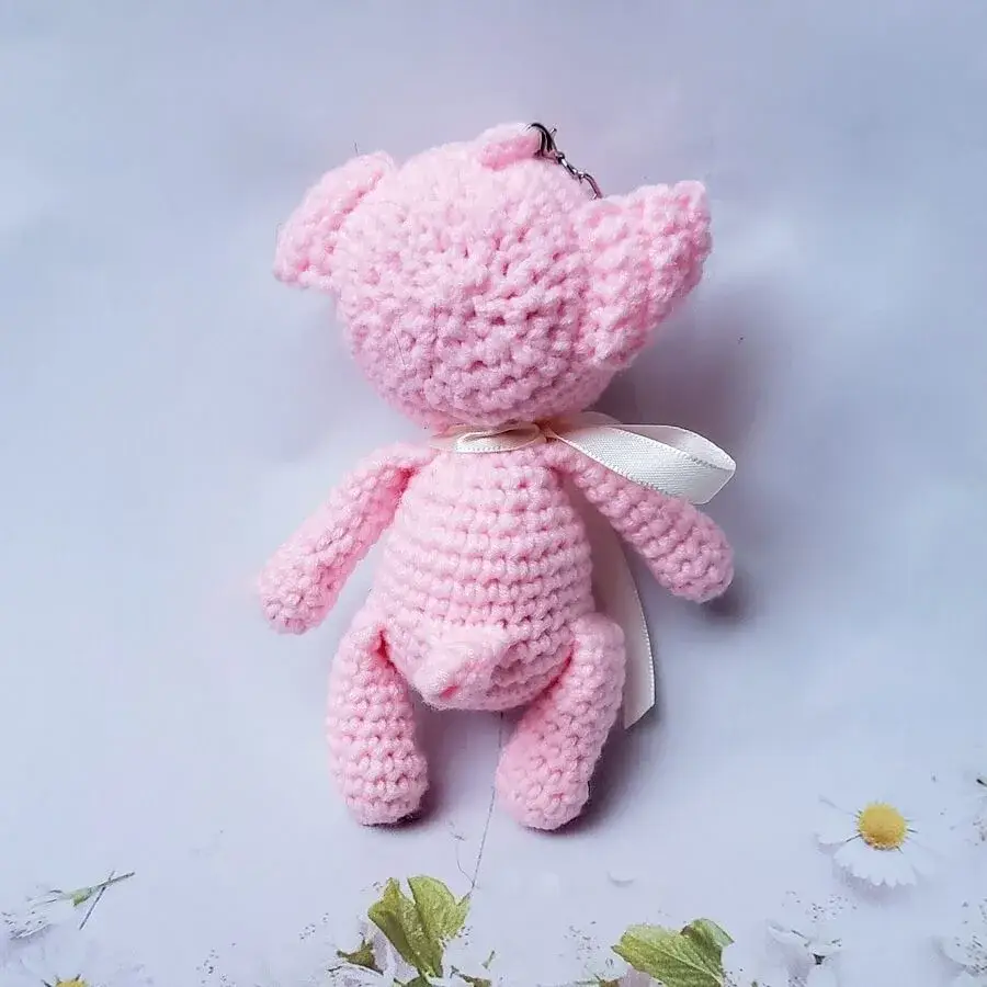 Heegeldatud mänguasi või kotikaunistus koerake ROOSA