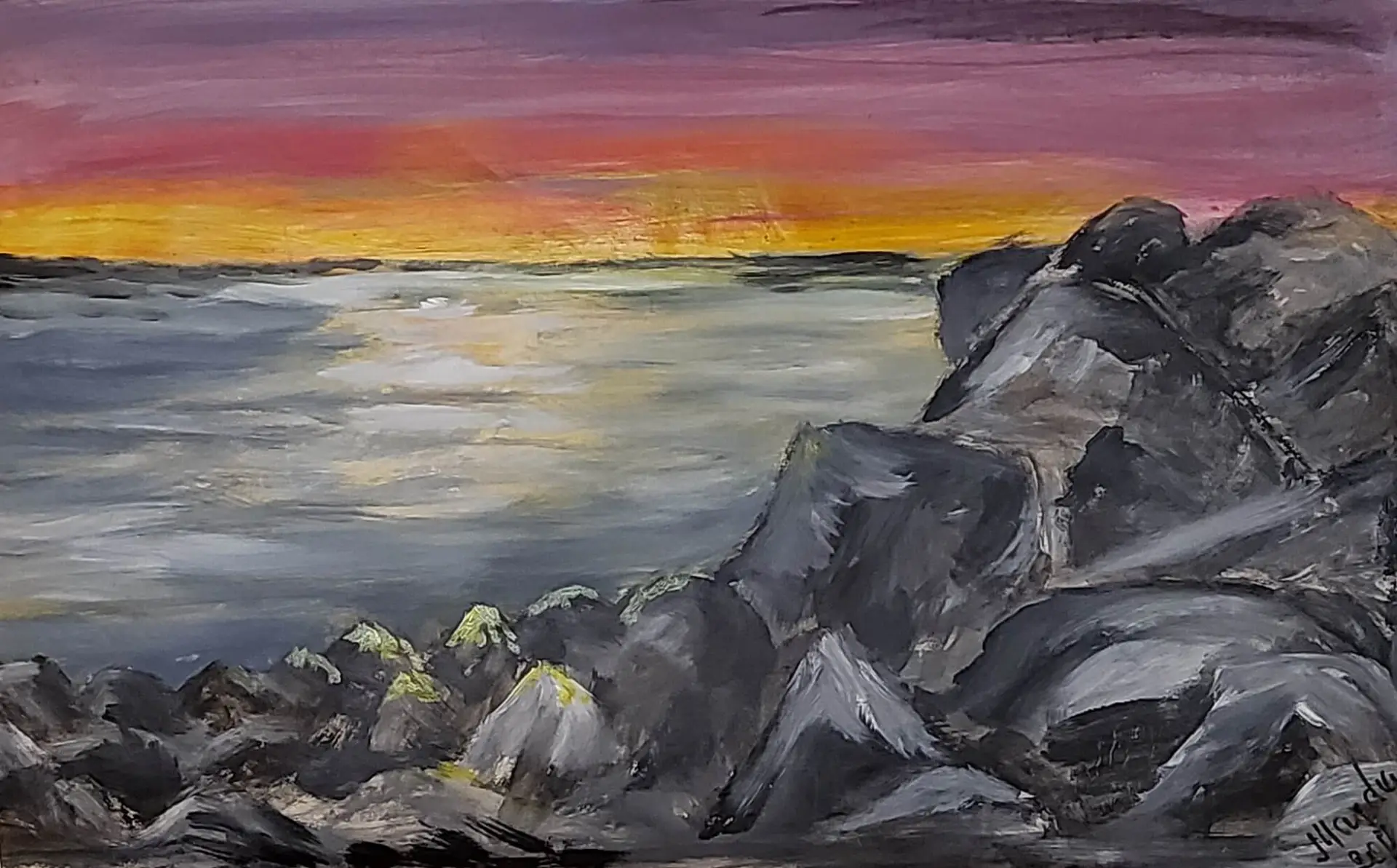 377-Akr&uuml;&uuml;lmaal MERI 53 x 82 cm