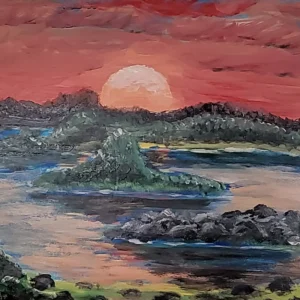 150-Akrüülmaal LOOJANG 53 x 68 cm