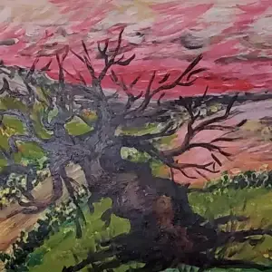 164-Akrüülmaal PUU 53 x 68 cm