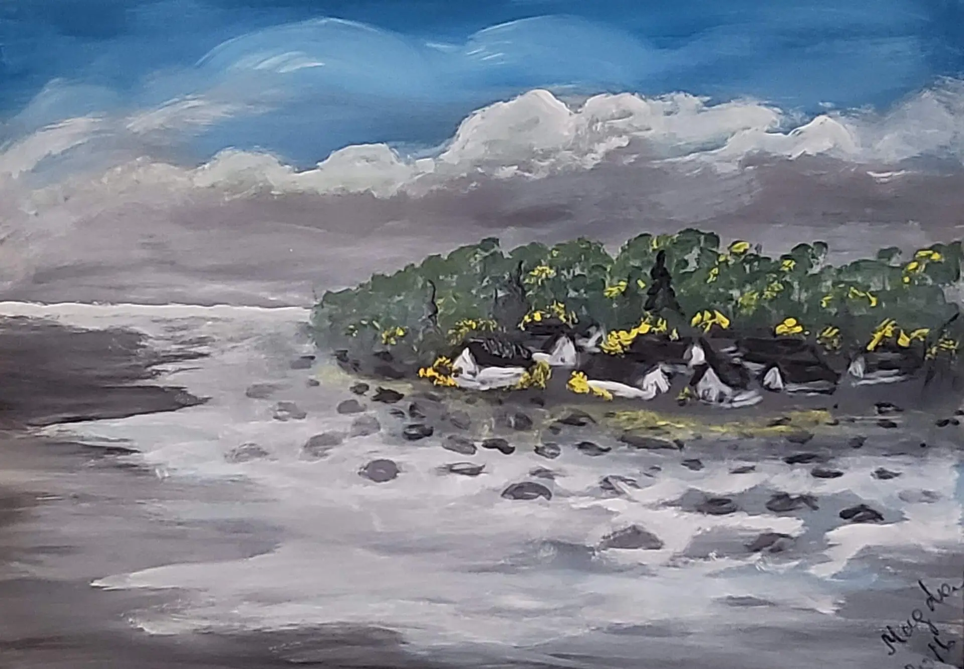 246- Acrylic Painting Landscape 52 x 74 cm