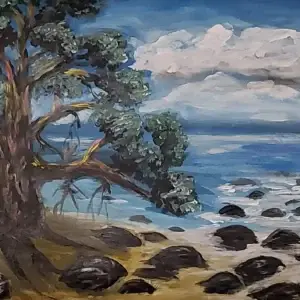 253-Akrüülmaal Maastik 53 x 73 cm