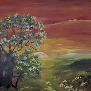 262-Akrüülmaal Maastik 53 x 74 cm