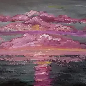 269-Akrüülmaal Päikeseloojang 49 x 71 cm