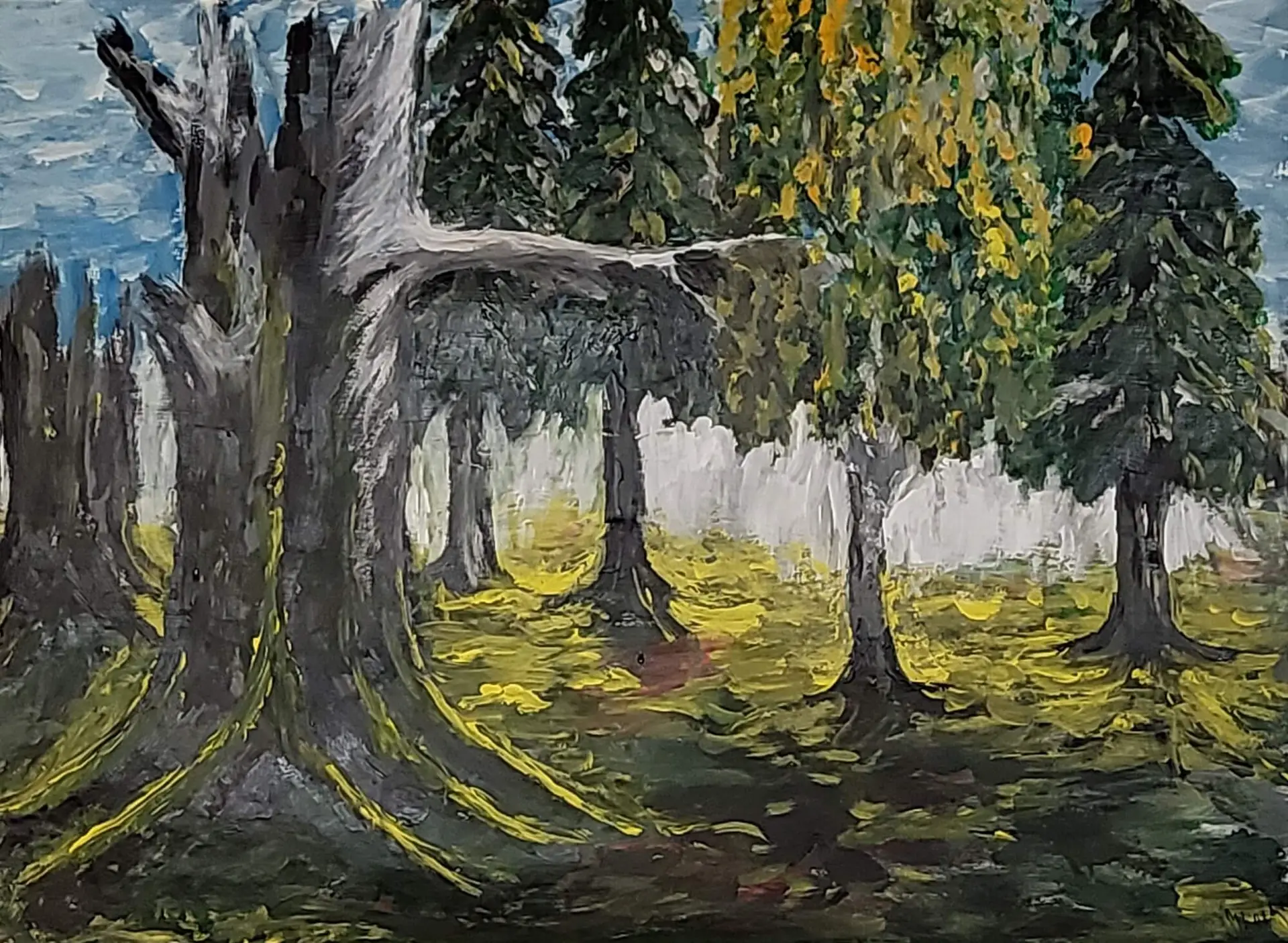 27-Acrylic painting Family 52 x 72 cm