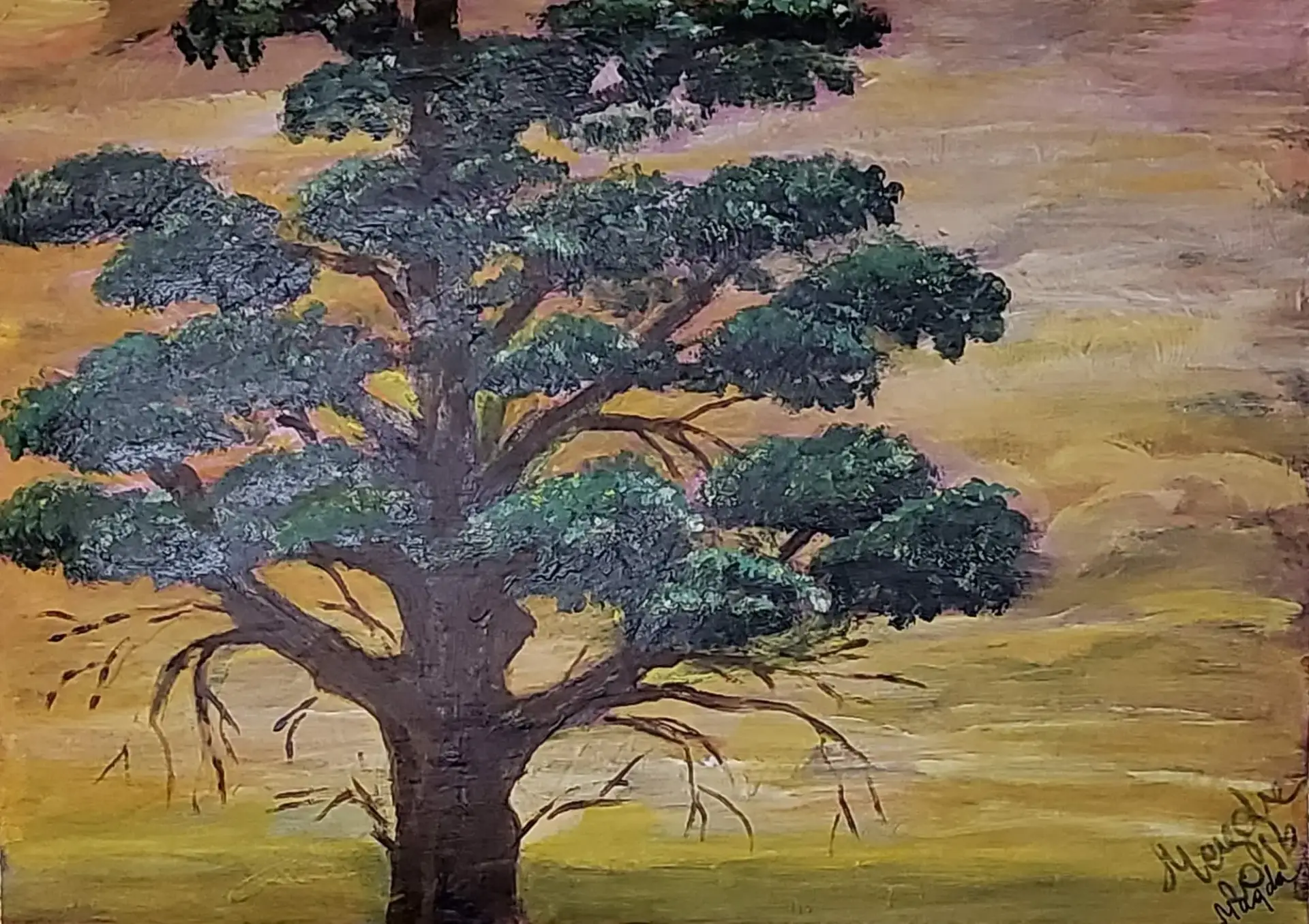 283-Akrüülmaal TAMM 53 x 73 cm