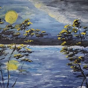 288-Akrüülmaal TÄISKUU 53 x 76 cm