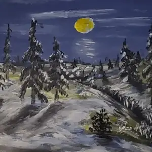 310-Akrüülmaal TÄISKUU 53 x 75 cm