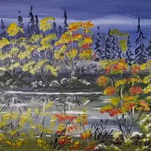 312-Akrüülmaal Maastik 53 x 76 cm