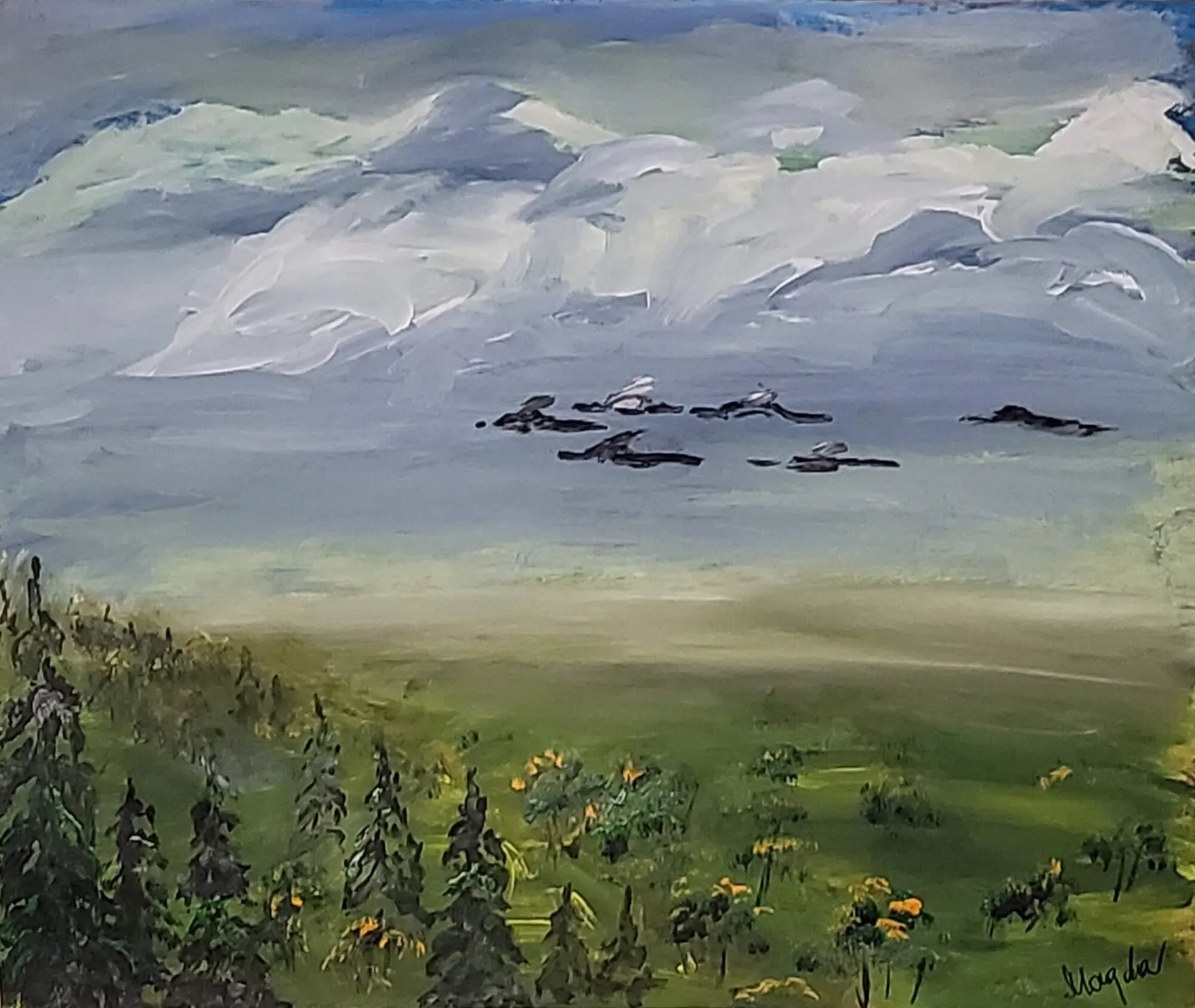 319-Akrüülmaal Maastik 57 x 66 cm