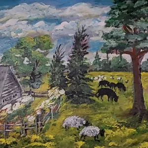 328-Akrüülmaal TALU 50 x 76 cm