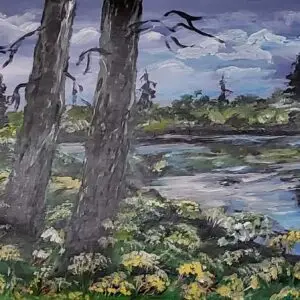 334-Akrüülmaal Maastik 53 x 77 cm