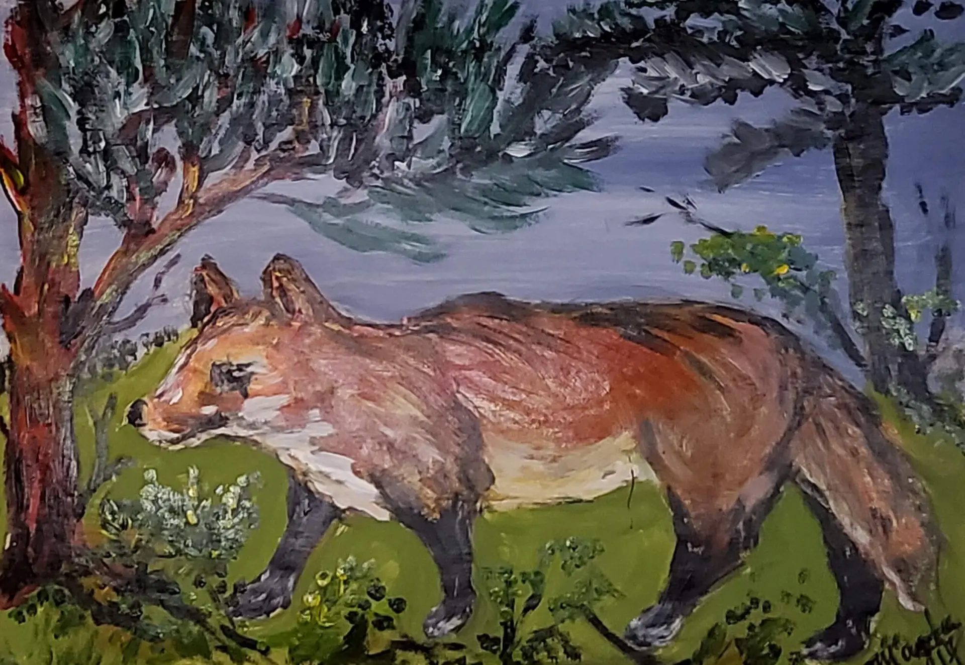 346-Akrüülmaal REBANE 53 x 74 cm