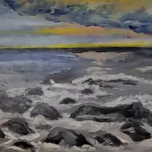 369-Akrüülmaal MERI 53 x 84 cm