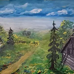 39-Akrüülmaal TALU 53 x 77 cm