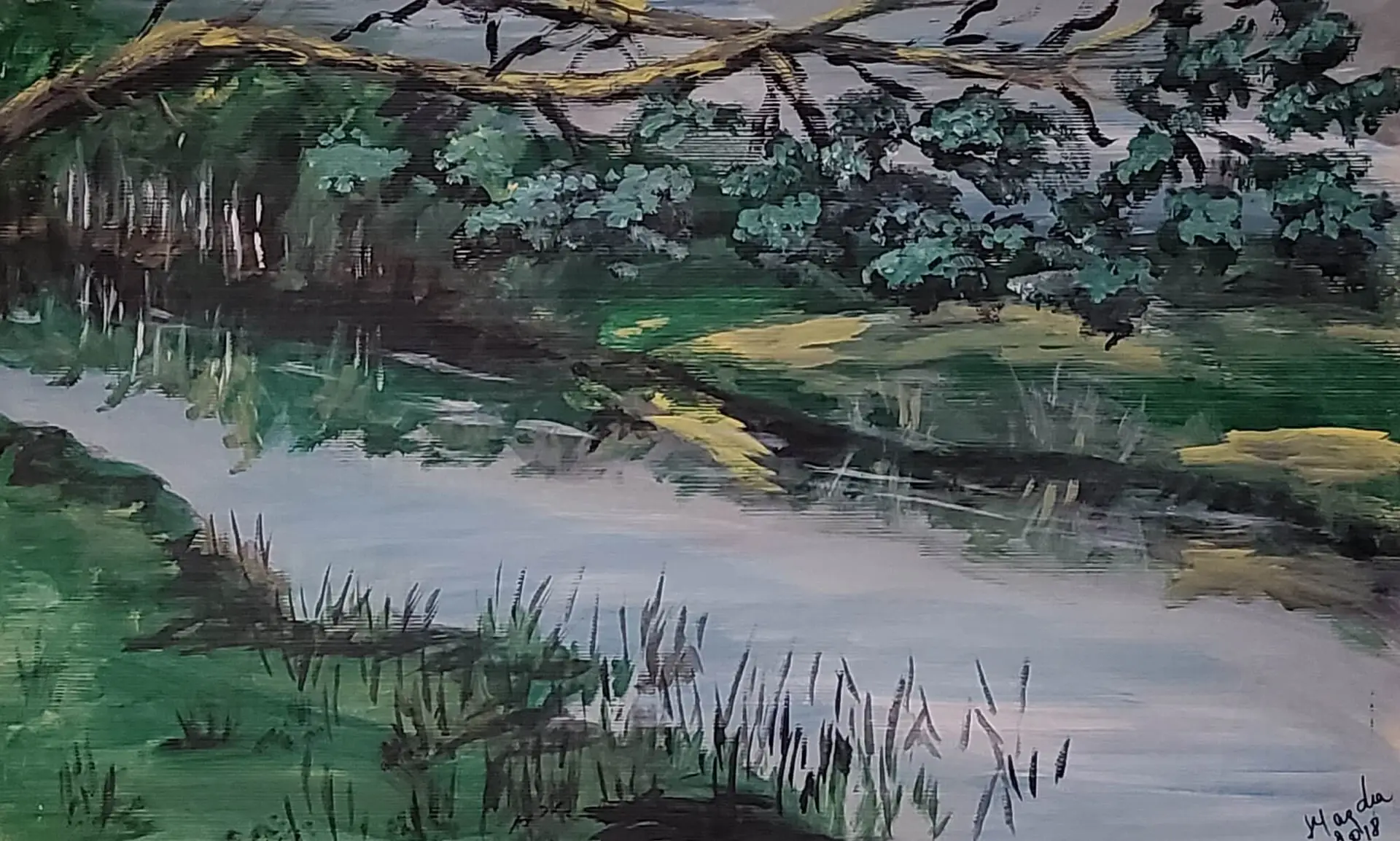 465-Akrüülmaal Maastik 54 x 89 cm