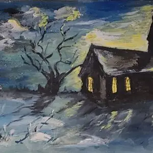 468-Akrüülmaal KIRIK 53 x 88 cm