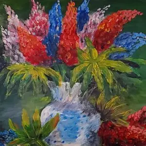 499-Akrüülmaal LUPIINID 53 x 85 cm