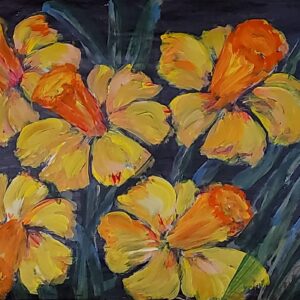 50-Akrüülmaal Nartsissid 53 x 74 cm