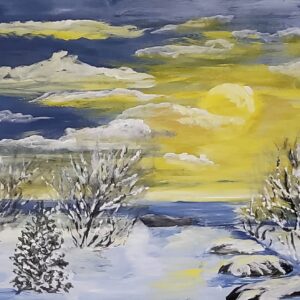 572-Akrüülmaal Talv 59 x 88 cm