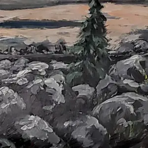 58-Akrüülmaal KIVINE 33 x 52 cm