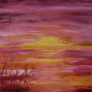 99-Akrüülmaal Päikeseloojang 52 x 70 cm